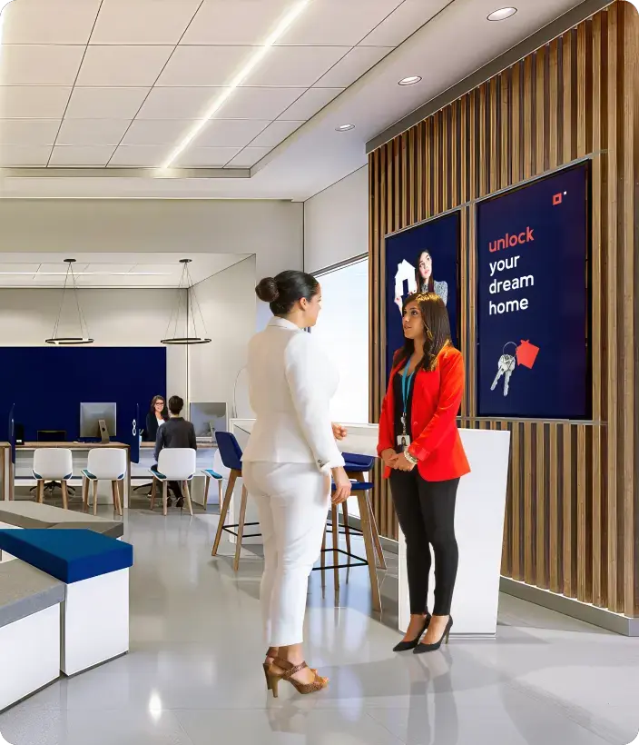 Digital signage software for banks and credit unions