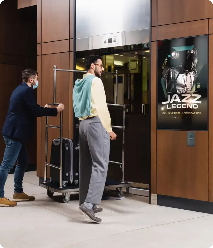 Digital signage software for hotels, resorts, and hostels